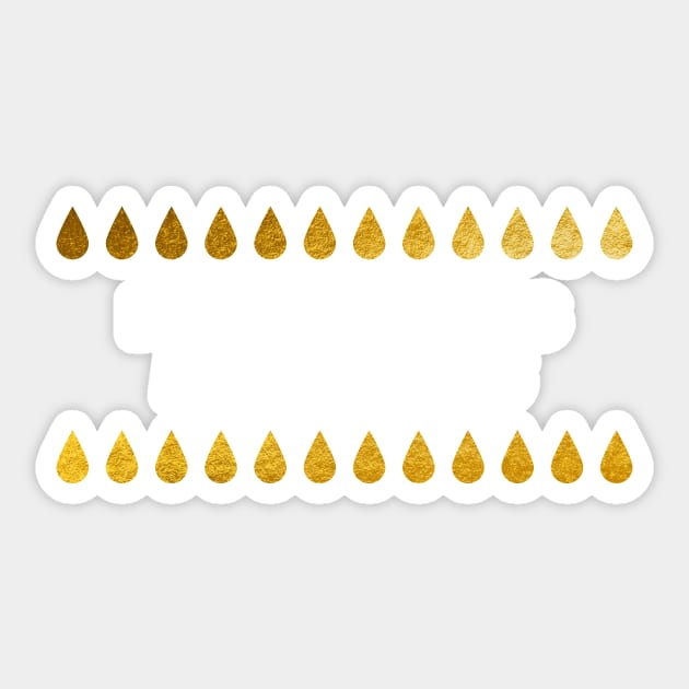 My Moisturizer Is Hater Tears Gold Leaf White Text Sticker by alinabeska